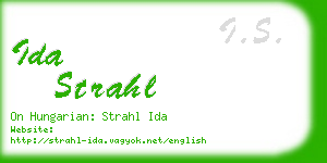 ida strahl business card